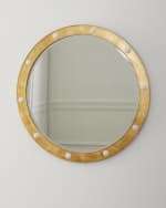 Image 1 of 5: Neiman Marcus Round Quartz Mirror 