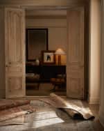 Image 2 of 8: Exquisite Rugs x THE MET Antique Loom Rust & Light Blue Rug, 3' x 12'