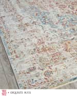 Image 4 of 8: Exquisite Rugs x THE MET Antique Loom Rust & Light Blue Rug, 3' x 12'