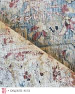 Image 6 of 8: Exquisite Rugs x THE MET Antique Loom Rust & Light Blue Rug, 3' x 12'