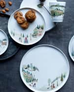Image 2 of 2: PILLIVUYT Winter Decor Toulouse Salad Plate 7.8", Set of 4