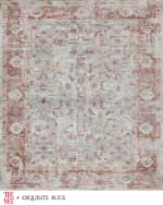 Image 8 of 8: Exquisite Rugs x THE MET Antique Loom Blue & Rust Rug, 12' x 15'