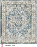 Image 8 of 8: Exquisite Rugs x THE MET Antique Loom Blue & Beige Rug, 12' x 15'