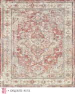 Image 8 of 8: Exquisite Rugs x THE MET Antique Loom Beige, Blue & Rust Rug, 12' x 15'