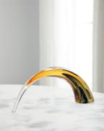Image 1 of 2: John-Richard Collection Hand-Blown Black and Amber Arch Sculpture I 