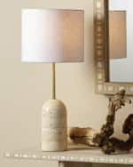 Image 2 of 3: Jamie Young Holt Travertine Table Lamp 