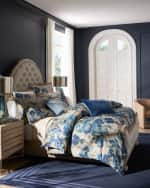 Image 2 of 3: Designers Guild Cassia Denim & Zinc Pillow 