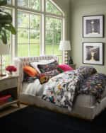 Image 2 of 3: Designers Guild Chenevard Silver & Slate Euro Sham 