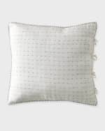Image 3 of 3: Designers Guild Chenevard Silver & Slate Euro Sham 