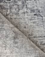 Image 4 of 6: Exquisite Rugs Cambridge Hand-Loomed Gray & Silver Rug, 9' x 12'