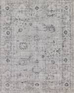 Image 1 of 6: Exquisite Rugs Cambridge Hand-Loomed Gray & Silver Rug, 9' x 12'