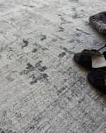 Image 6 of 6: Exquisite Rugs Cambridge Hand-Loomed Gray & Silver Rug, 9' x 12'