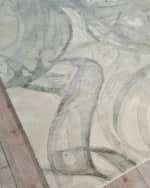 Image 4 of 10: Exquisite Rugs Gianni Hand-Loomed Silver Rug, 10' x 14'