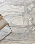 Image 7 of 10: Exquisite Rugs Gianni Hand-Loomed Silver Rug, 10' x 14'