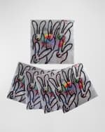 Image 1 of 2: Hunt Slonem Color Burst Bunnies Coasters, Set of 4