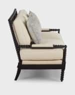 Image 3 of 6: Old Hickory Tannery Spindle Settee 55.5"