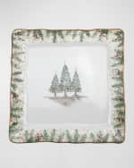 Image 1 of 2: Arte Italica Natale Square Dinner Plate