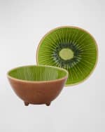 Image 3 of 4: Bordallo Pinheiro Kiwi Bowls, Set of 4