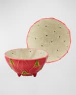 Image 4 of 4: Bordallo Pinheiro Dragon Fruit Bowls, Set of 4