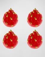 Image 1 of 4: Bordallo Pinheiro Dragon Fruit Dessert Plates, Set of 4