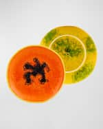 Image 4 of 4: Bordallo Pinheiro Papaya Dessert Plates, Set of 4