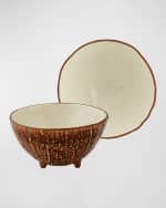 Image 4 of 4: Bordallo Pinheiro Coconut Bowls, Set of 4
