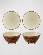 Image 1 of 4: Bordallo Pinheiro Coconut Bowls, Set of 4