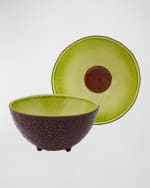 Image 4 of 4: Bordallo Pinheiro Avocado Bowls, Set of 4