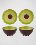Image 1 of 4: Bordallo Pinheiro Avocado Bowls, Set of 4