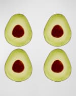 Image 1 of 3: Bordallo Pinheiro Avocado Dessert Plates, Set of 4