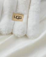 Image 3 of 5: UGG Channel Quilt Faux Fur Throw Blanket