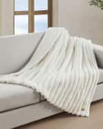 Image 1 of 5: UGG Channel Quilt Faux Fur Throw Blanket