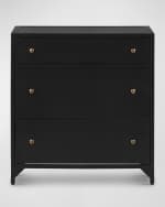 Image 2 of 6: Four Hands Belmont Large 3-Drawer Nightstand