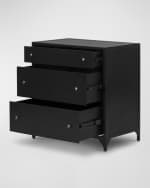 Image 3 of 6: Four Hands Belmont Large 3-Drawer Nightstand