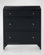 Image 2 of 6: Four Hands Belmont 3-Drawer Nightstand