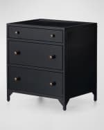 Image 1 of 6: Four Hands Belmont 3-Drawer Nightstand