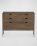 Image 2 of 6: Four Hands Trey 3-Drawer Nightstand