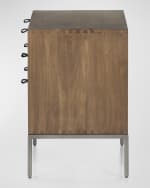 Image 4 of 6: Four Hands Trey 3-Drawer Nightstand