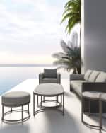 Image 1 of 2: Neuwood Living Domicile Outdoor Coffee Table with 2 Ottomans