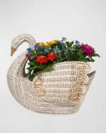 Image 3 of 4: Juliska Provence Rattan Swan Basket 