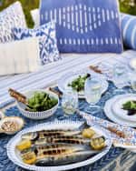 Image 3 of 4: Juliska Sitio Stripe Delft Blue Serving Tray, 17"
