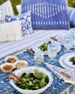 Image 4 of 5: Juliska Sitio Stripe Delft Blue Serving Bowl, 12"