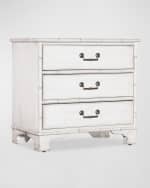 Image 1 of 3: Hooker Furniture Charleston White 3-Drawer Nightstand 