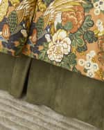 Image 1 of 2: Sherry Kline Home Bryson Velvet Box Pleat Bed Skirt, QUEEN