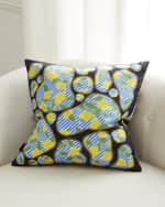 Image 1 of 2: Christian Lacroix Lemon Pebbles Cushion, 20" Square 