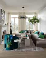 Image 2 of 3: Designers Guild Fontaine Cobalt Throw, 51" x 75"