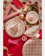 Image 5 of 5: MacKenzie-Childs Rosy Check Enamel Colander, Small