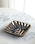 Image 1 of 2: Waylande Gregory Tiger Striped Square Tray, 6.5" 