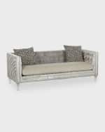 Image 2 of 6: Massoud Namaya Hair-on-Hide Sofa - 90"