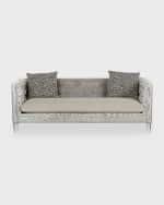 Image 4 of 6: Massoud Namaya Hair-on-Hide Sofa - 90"